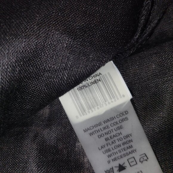 Vince Camuto size M Blouse Top 100% Linen Shirt Sleeveless Oversize Buttons - Picture 4 of 5